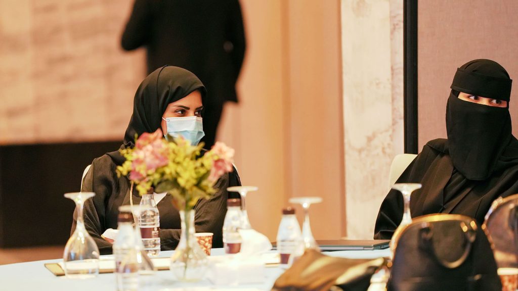 Photo of workshop Saudi women quality management diploma instructors classroom materials certificates collaborative learning environment